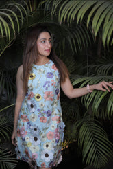 3D Floral short Dress